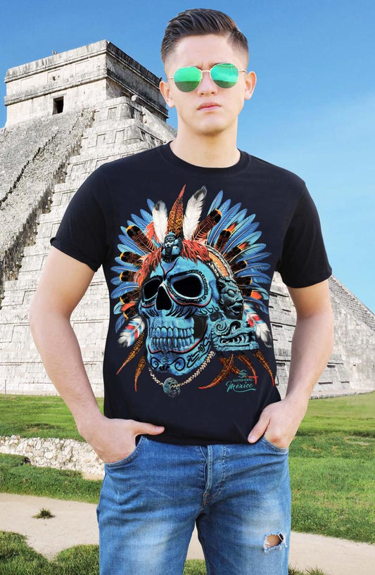 Playera Calavera Azul Seashore