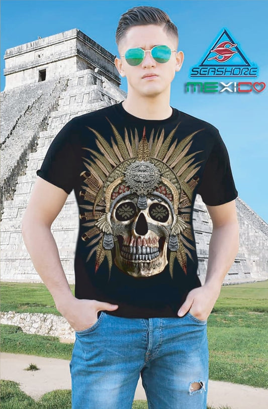 Playera Calavera Guerrera Seashore