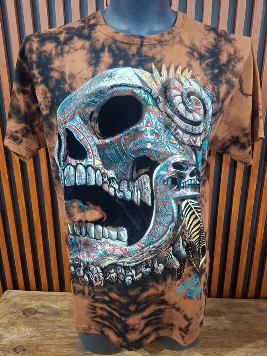 Playera Calavera Rojo y Azul Seashore