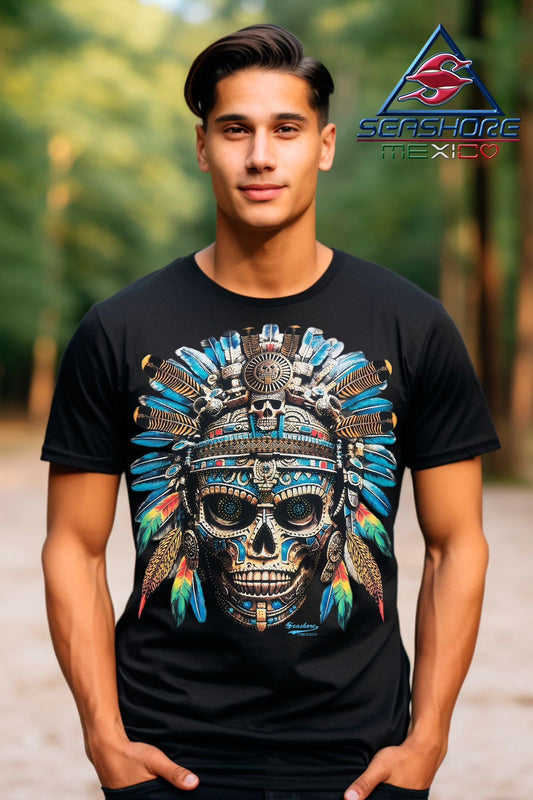 Playera Calavera con Pedreria Seashore