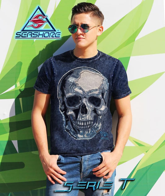 Playera Calavera de Mezclilla Seashore