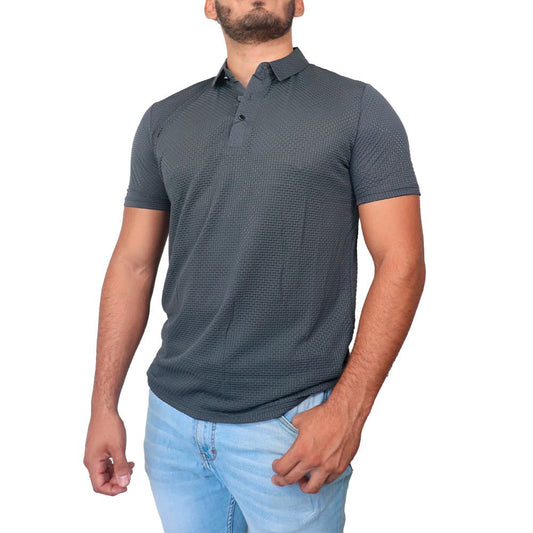 Playera Polo con Textura R&B