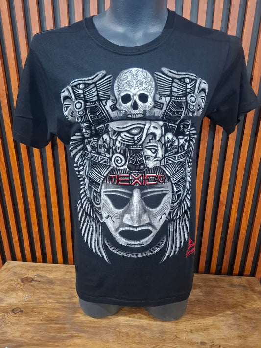 Playera Máscara Azteca Seashore