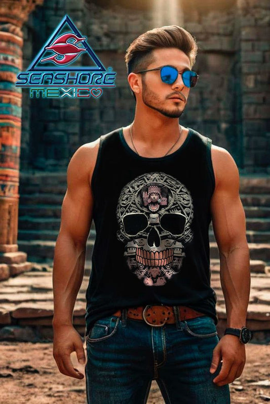 Sport Calavera Maya Dientes Rojos de Tela