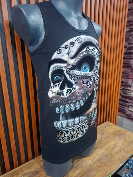 Sport Calavera con Bigote y Cigarro de Tela